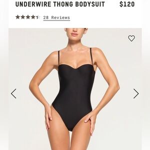 Skims Underwire Thong Bodysuit- Small DD
